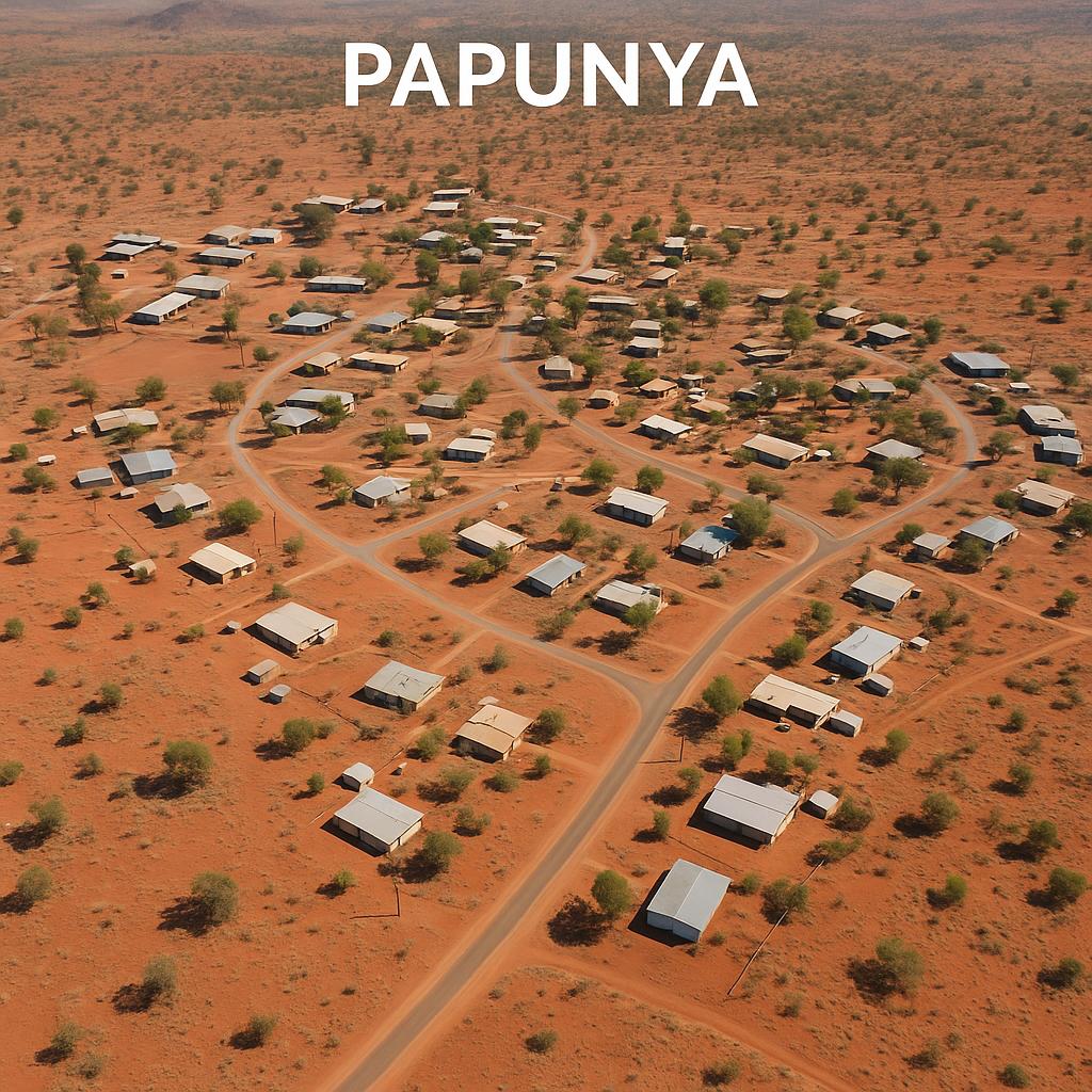 Aerial view of Papunya, Northern Territory