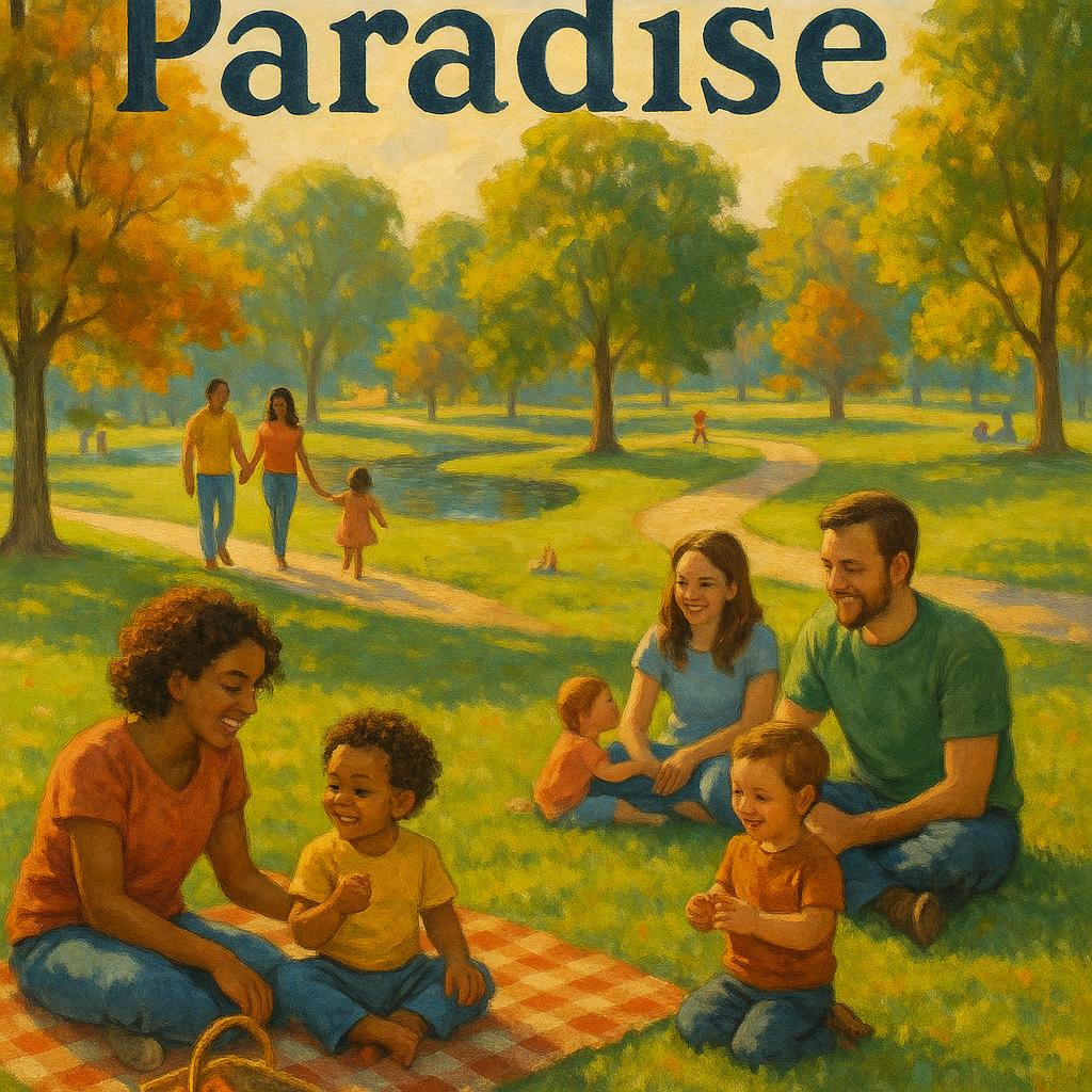 Families enjoying recreational activities in a local park in Paradise