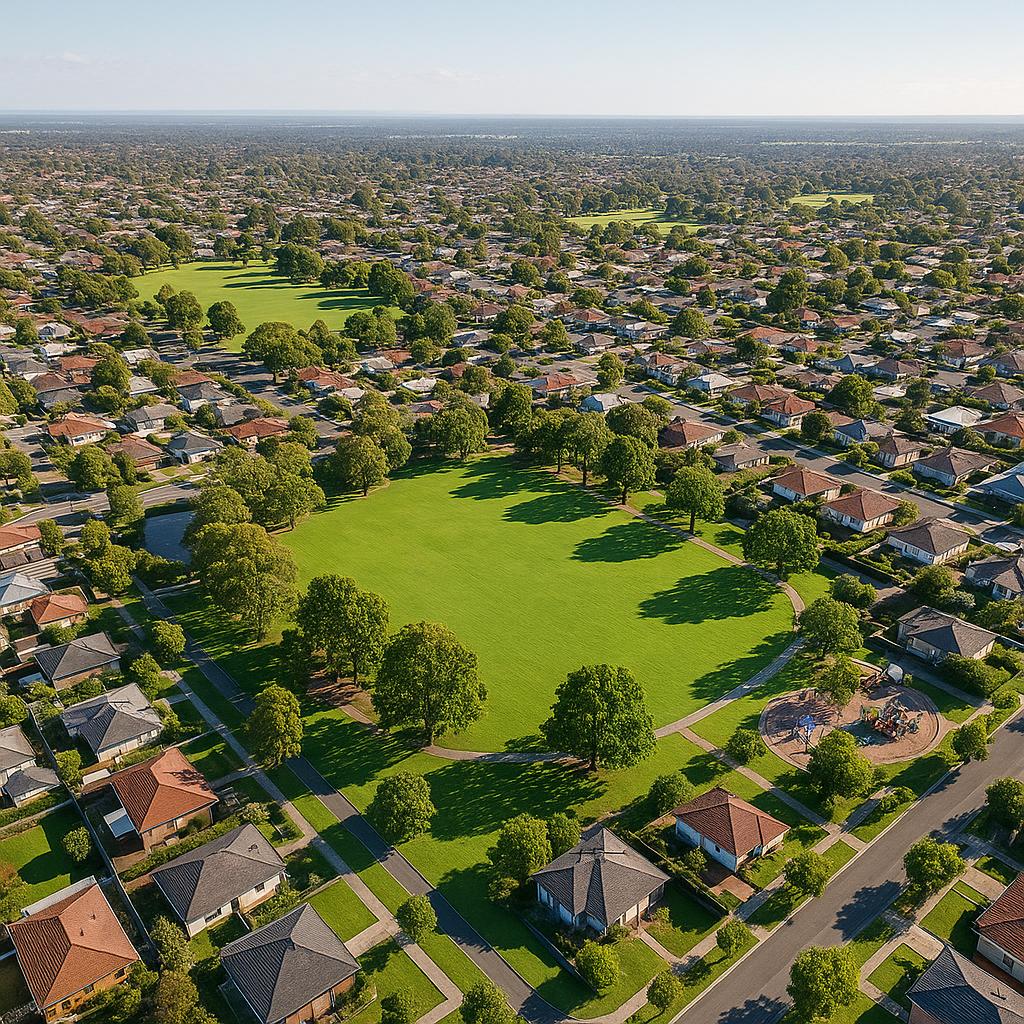 Aerial view of Parklands suburb