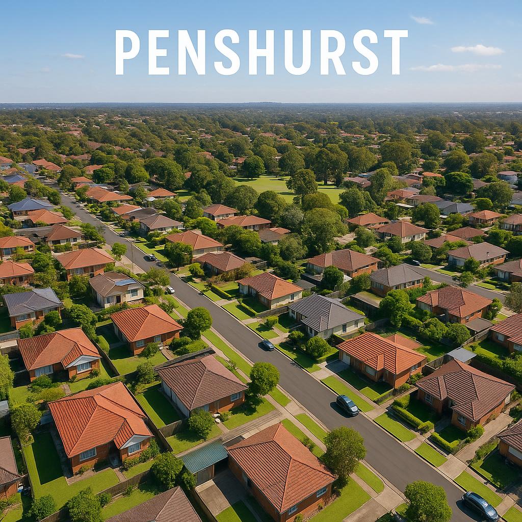 Aerial view of Penshurst residential area