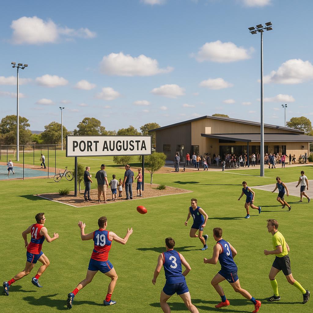 Community sports oval in Port Augusta