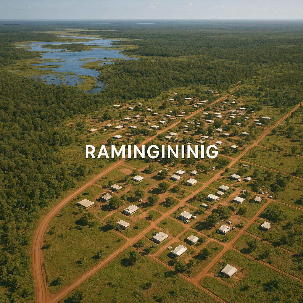 Aerial view of Ramingining