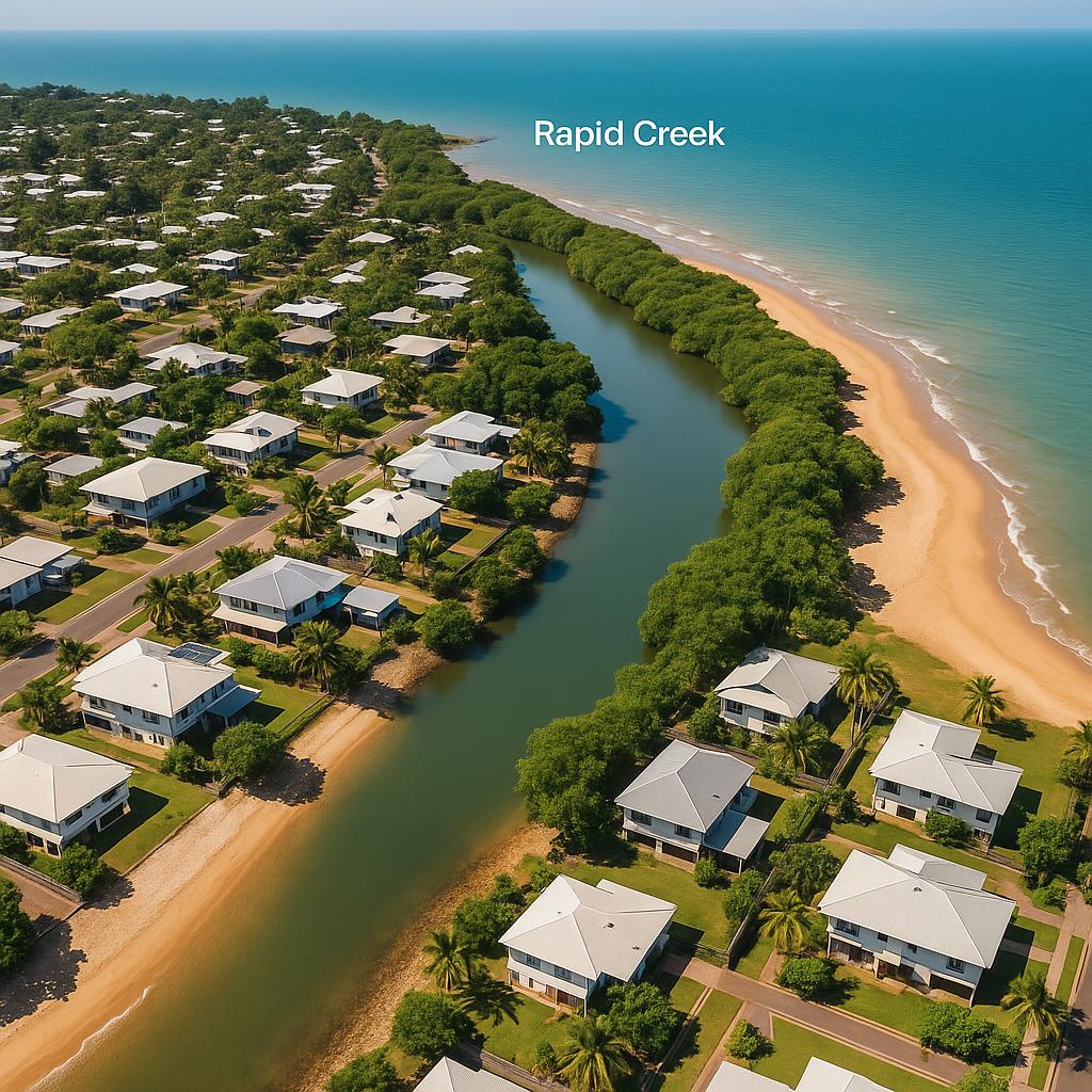 Aerial view of Rapid Creek