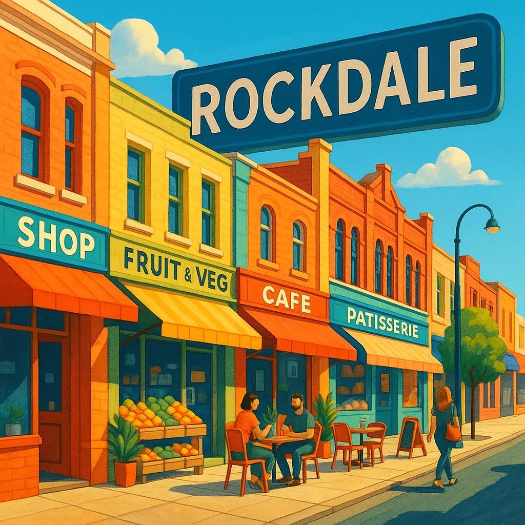 Vibrant streetscape of Rockdale