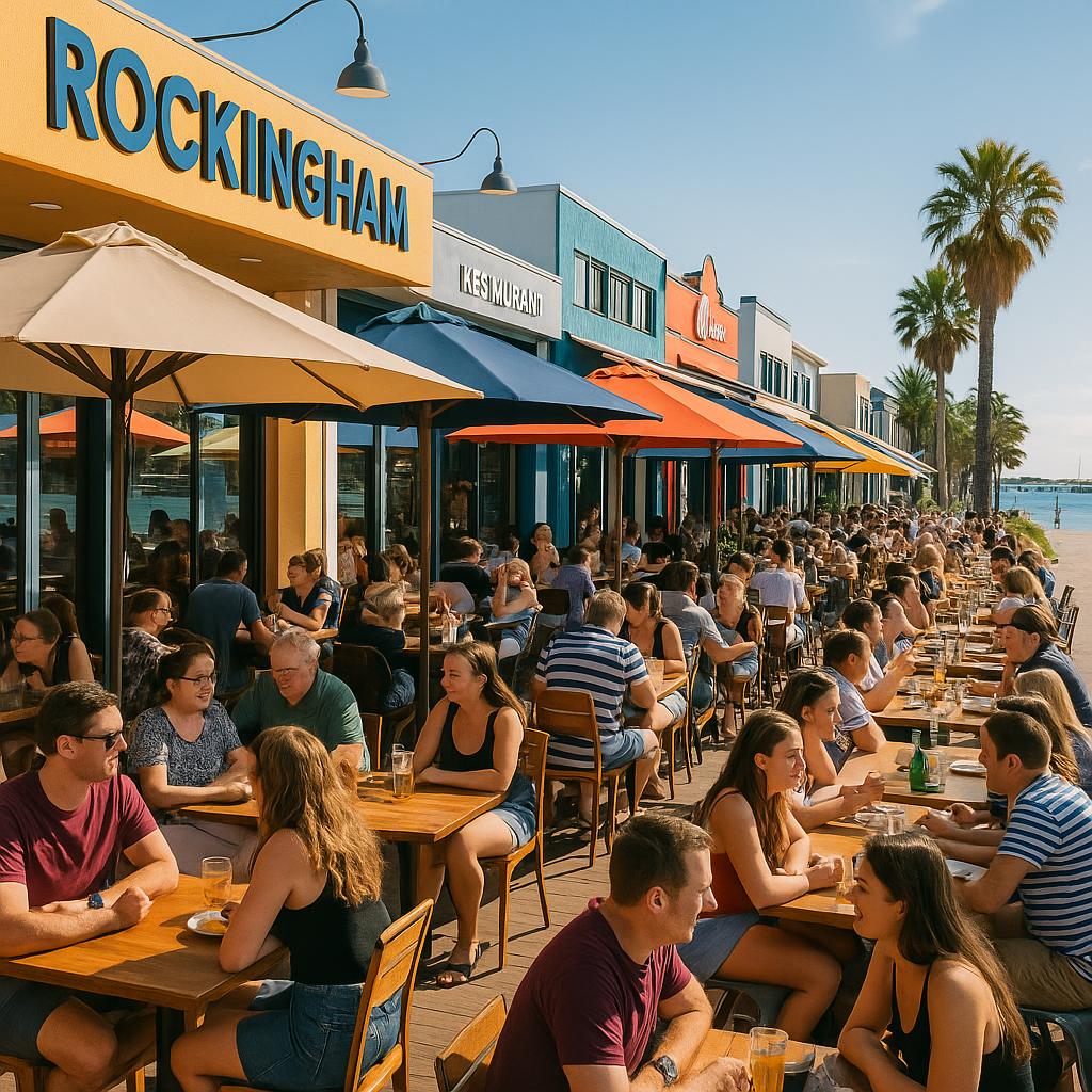 A vibrant dining scene in Rockingham