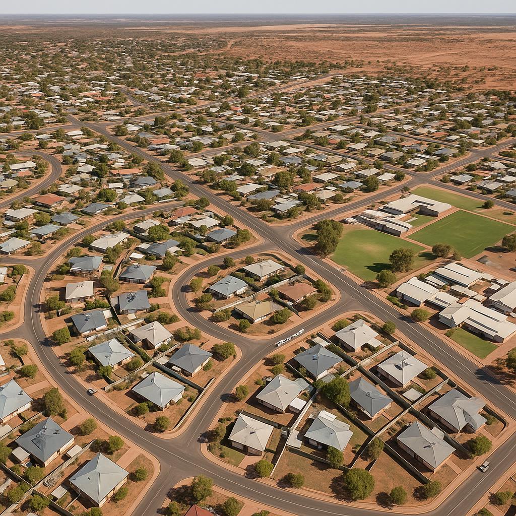 Aerial view of Roxby Downs