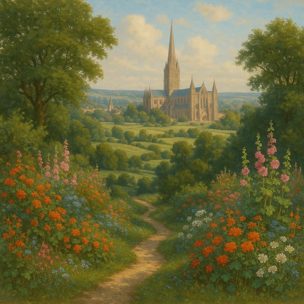 Scenic view of garden trails in Salisbury Heights.