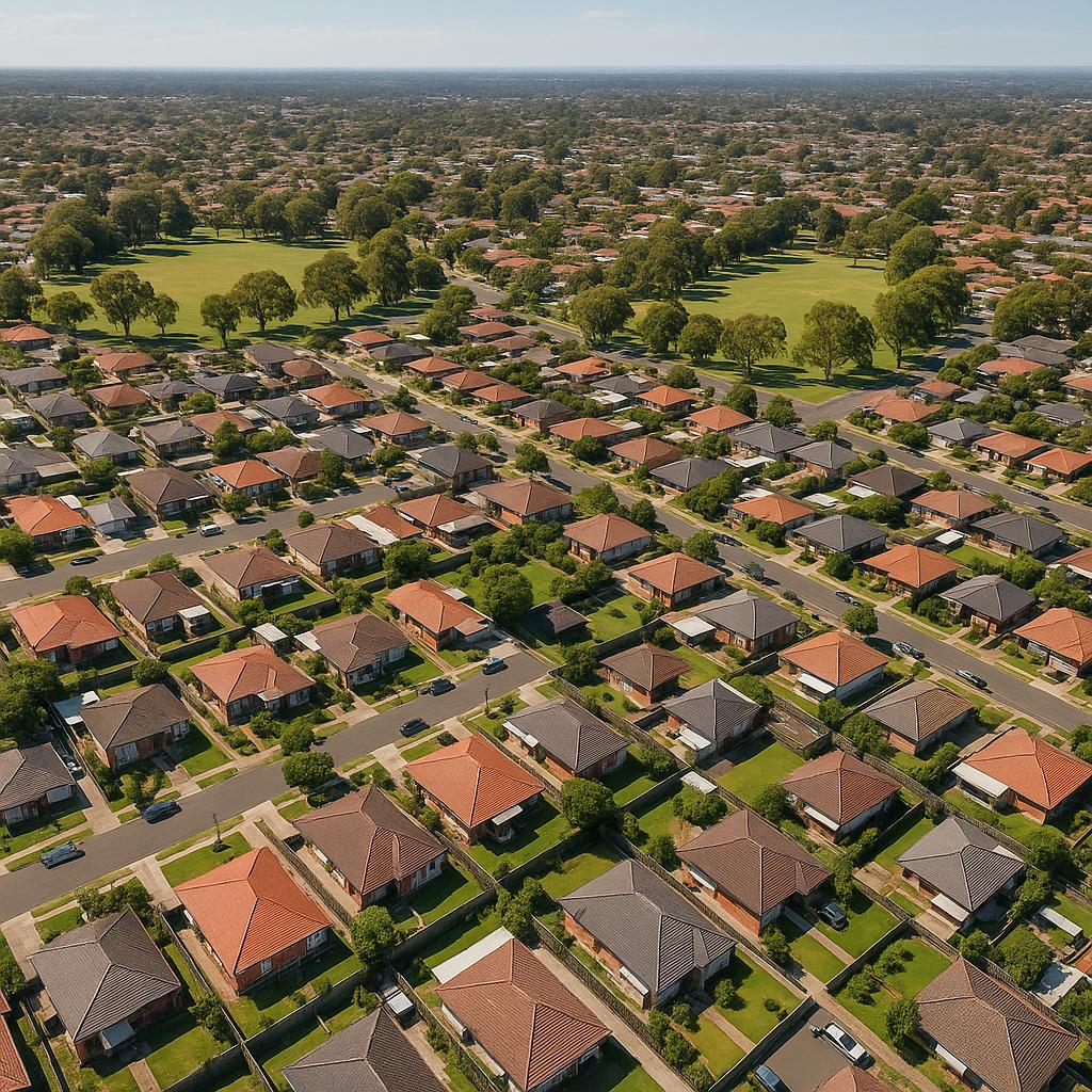 Sefton suburb aerial view