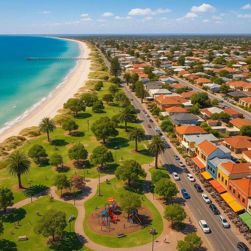 Coastline view of Semaphore Park