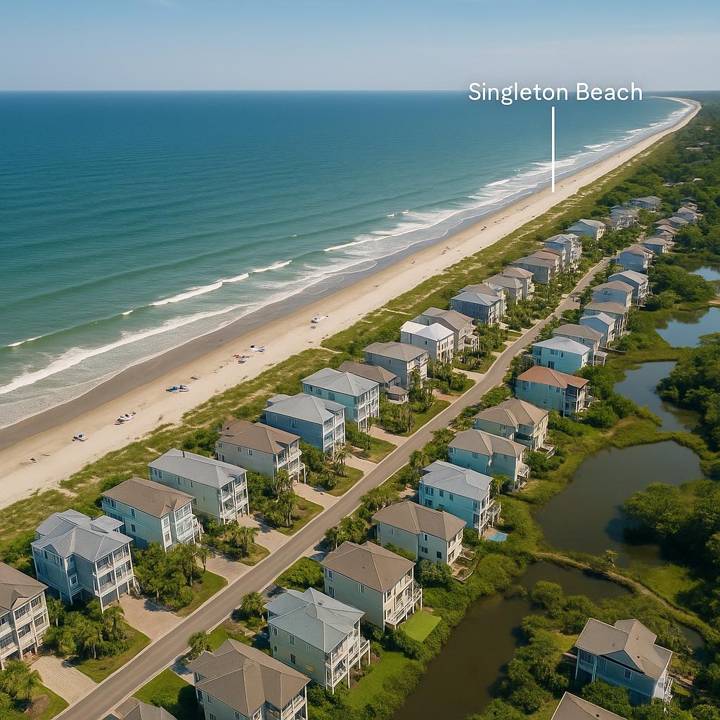 Aerial view of Singleton Beach