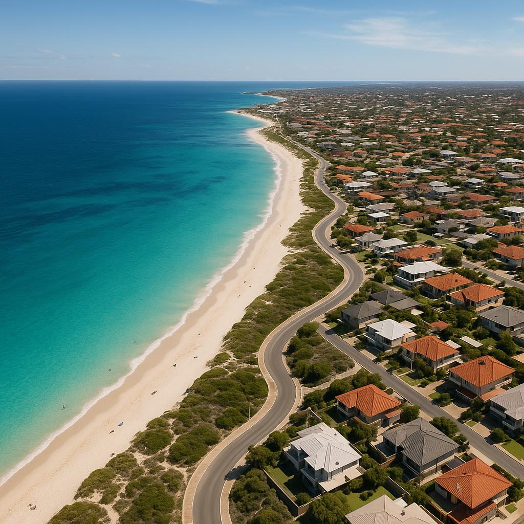 Aerial view of Sorrento Beach