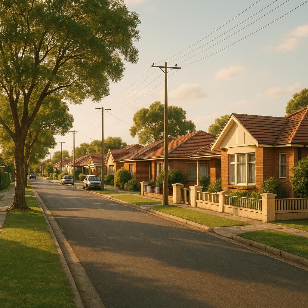 Quiet and inviting street in South Plympton, Adelaide