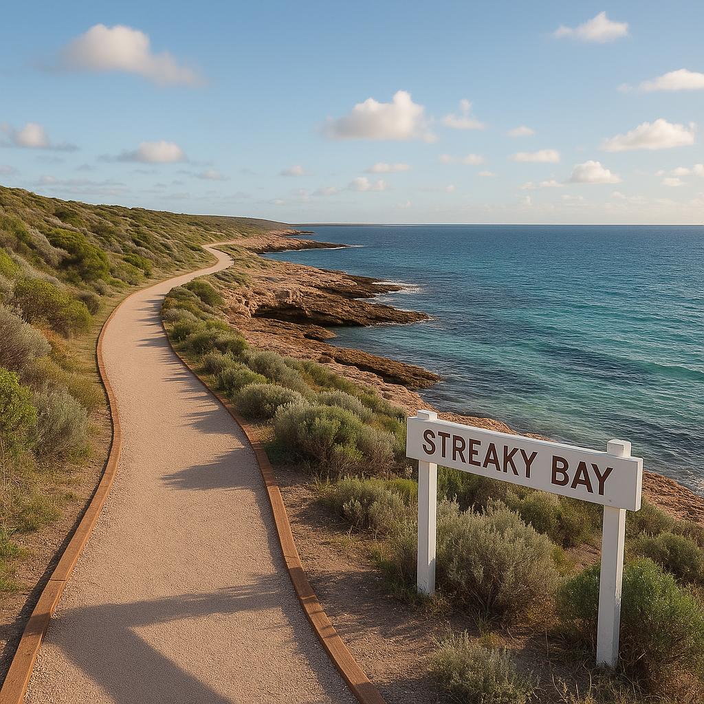 Beautiful coastal walk in Streaky Bay