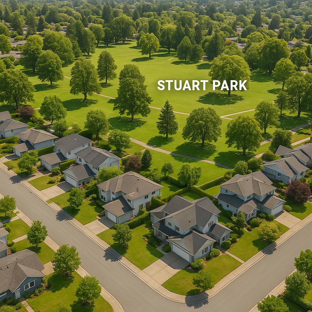 Aerial view of Stuart Park, NT