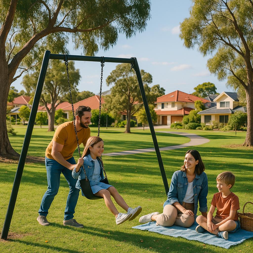 Family enjoying a park in Western Australia