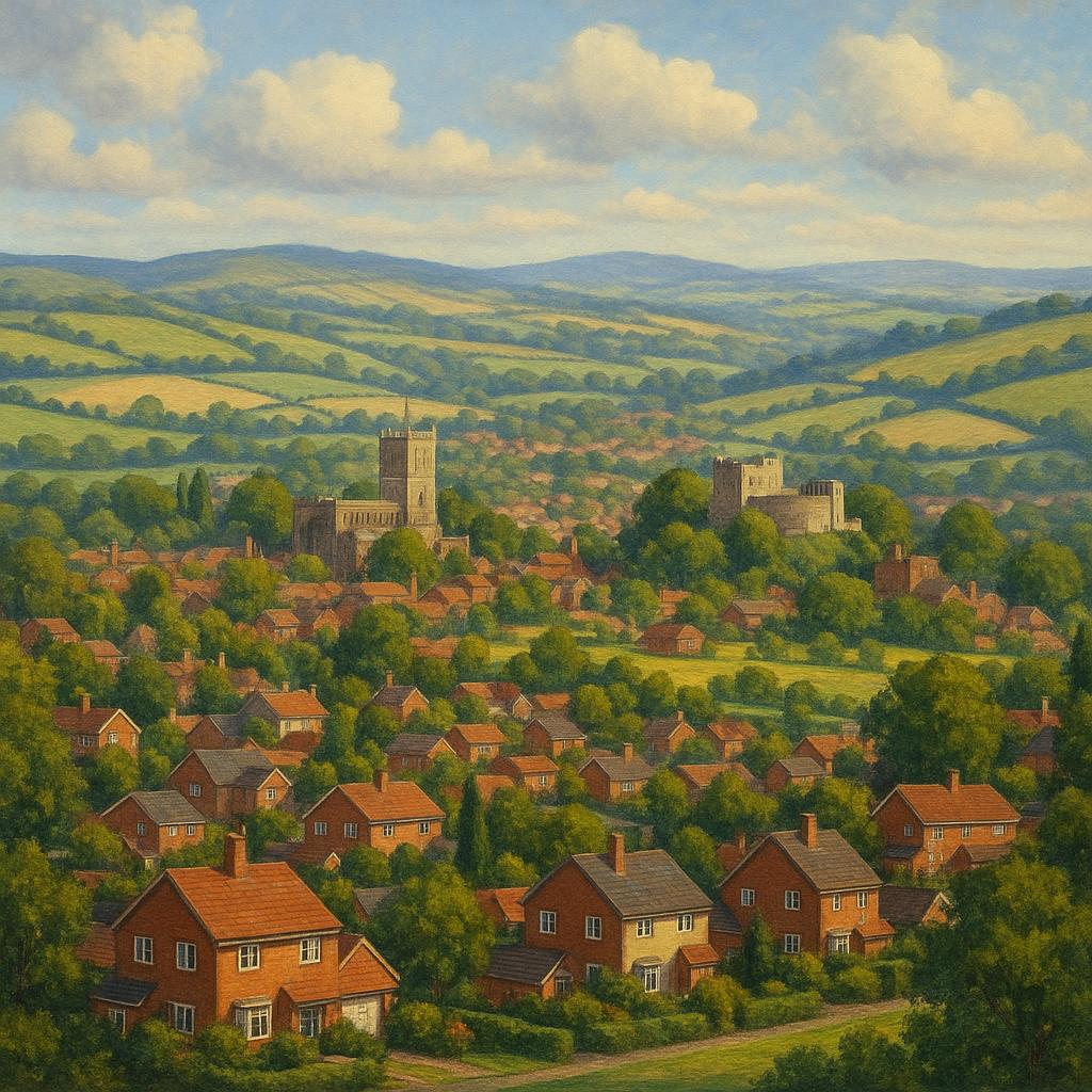 A scenic view of Tamworth's suburban landscape