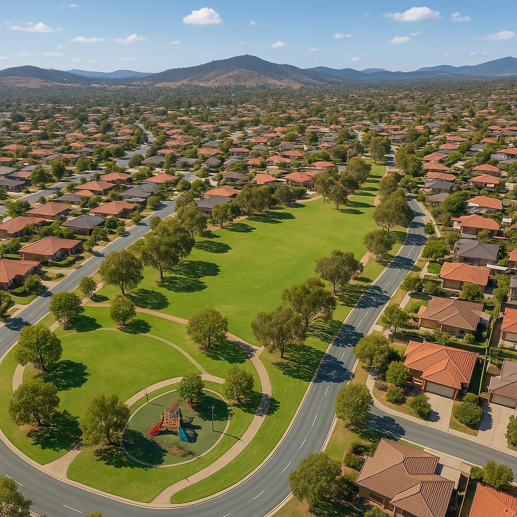 Aerial view of Theodore suburb