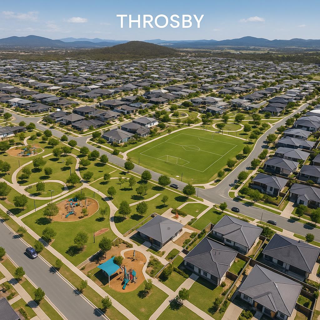Throsby suburb aerial view