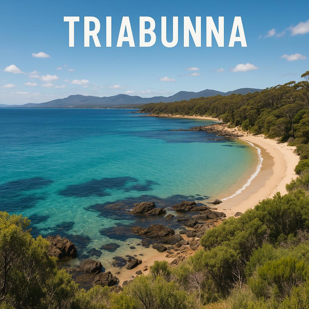 Coastal view of Triabunna highlighting the natural scenery.