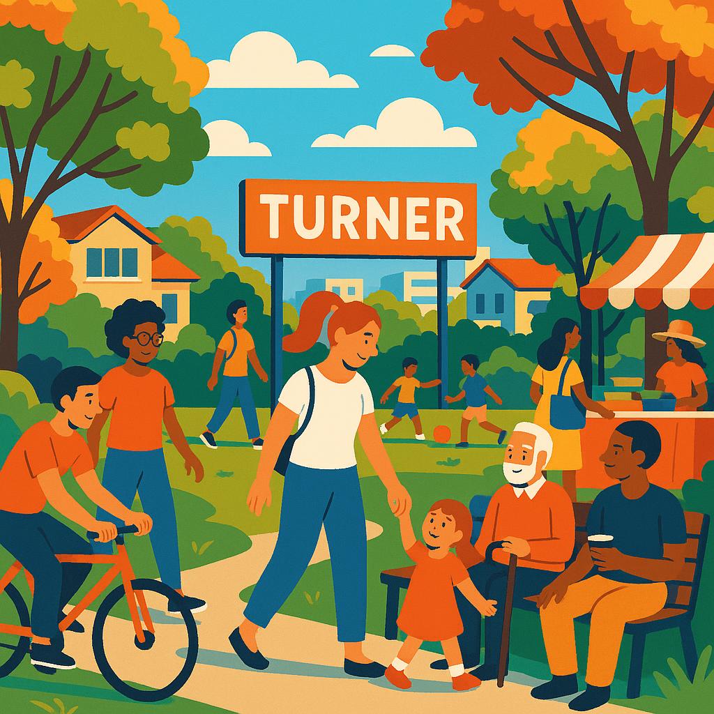 Community gathering in Turner
