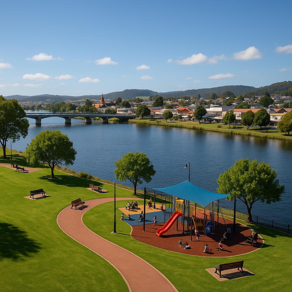 Beautiful waterfront view in Ulverstone, Tasmania