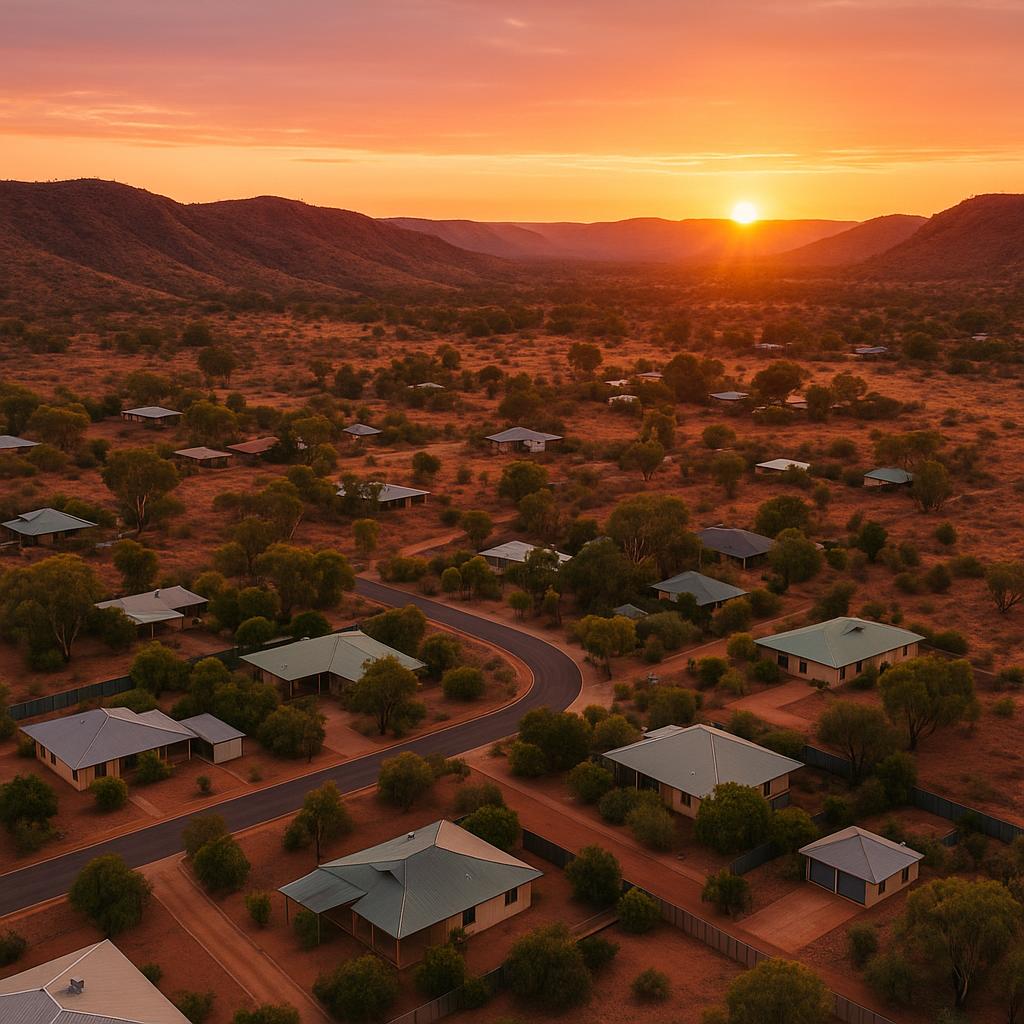 Residential properties in Undoolya at sunset
