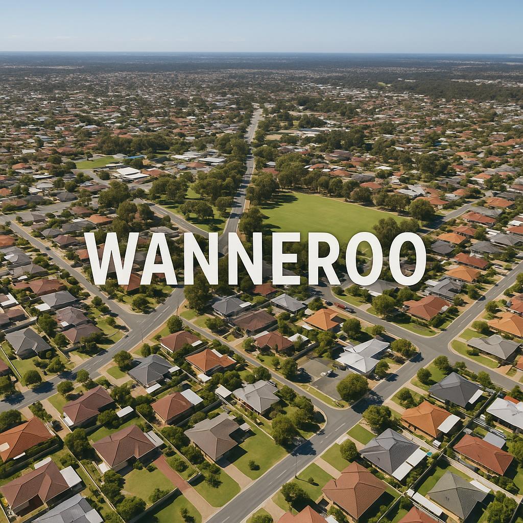 Aerial view of the suburban layout of Wanneroo