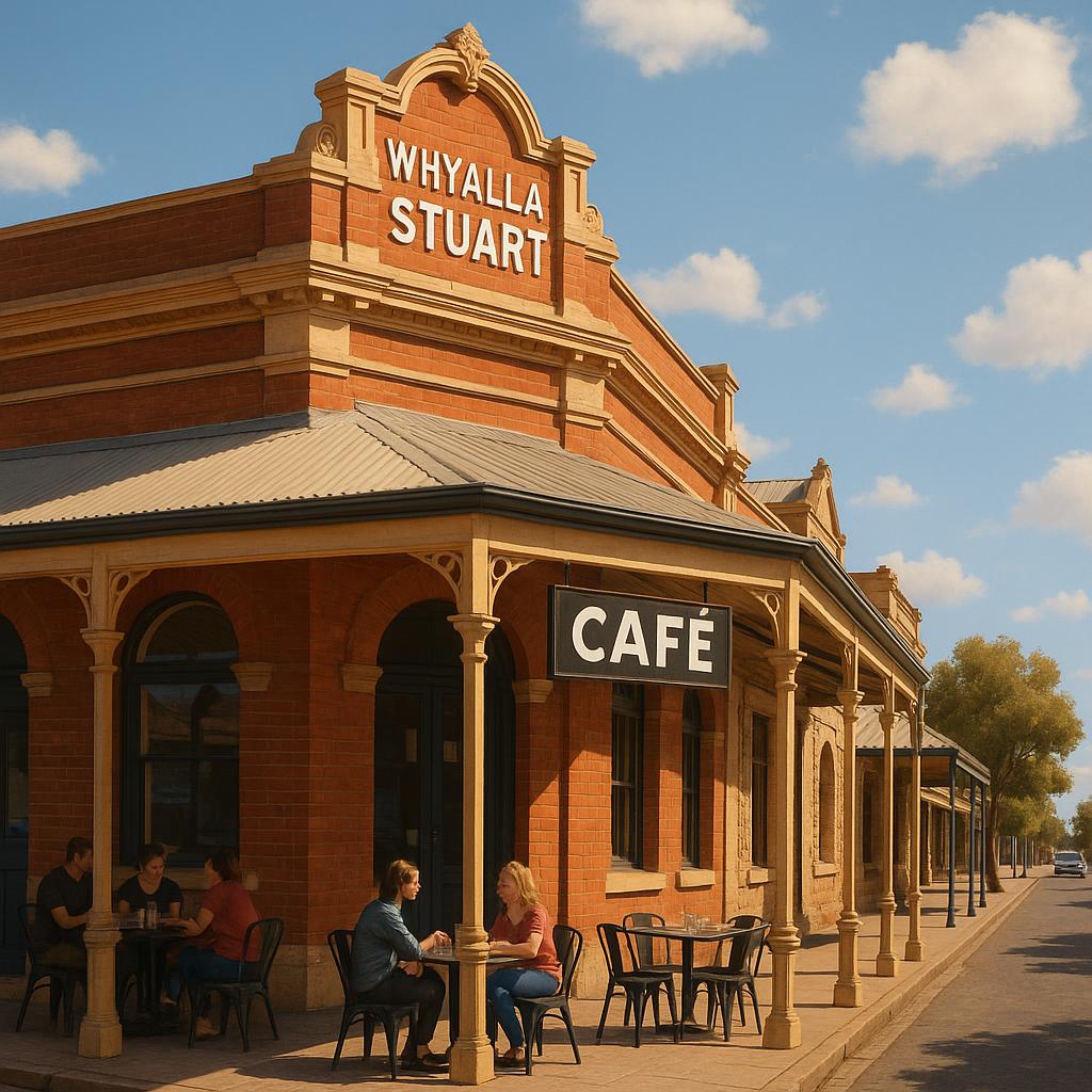 A charming café in Whyalla Stuart with heritage architecture