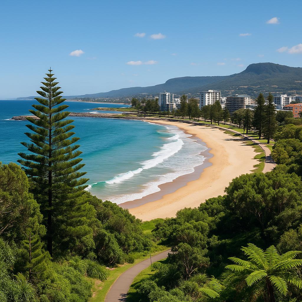 Wollongong beachfront landscape