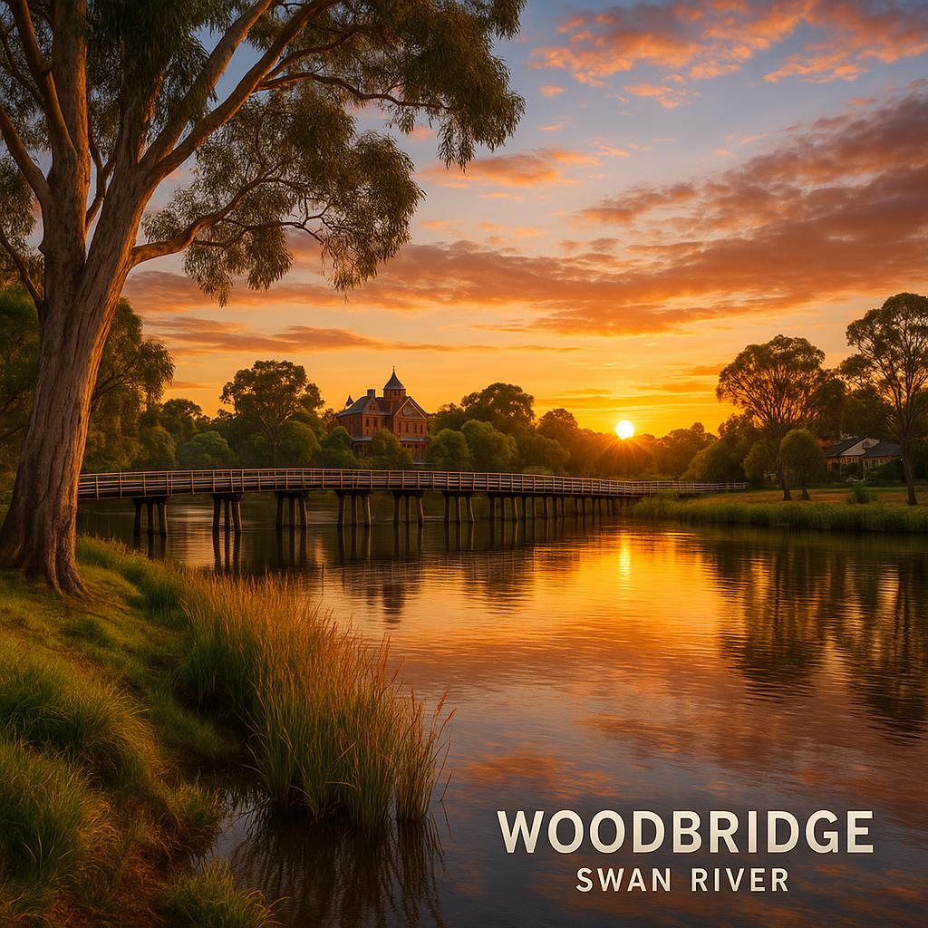 Woodbridge sunset view along the Swan River