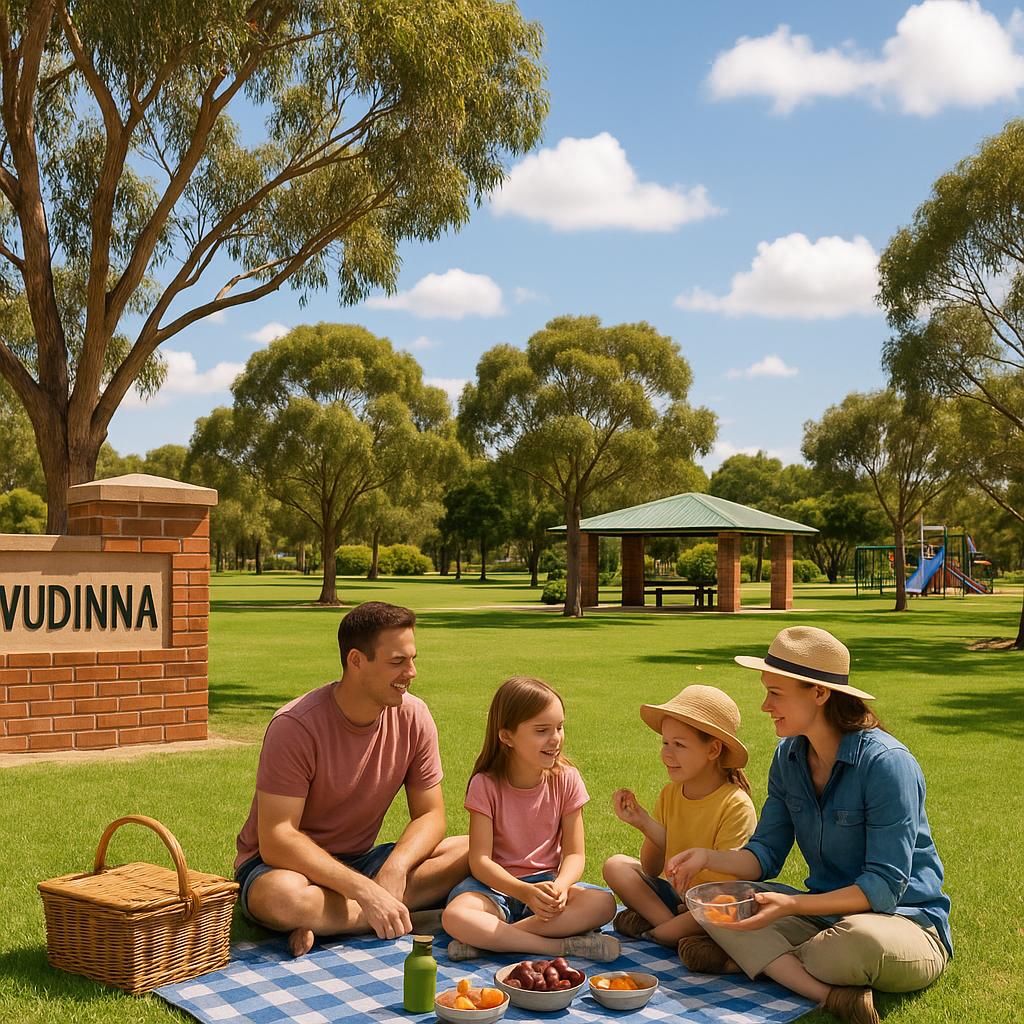 Family picnic in Wudinna park