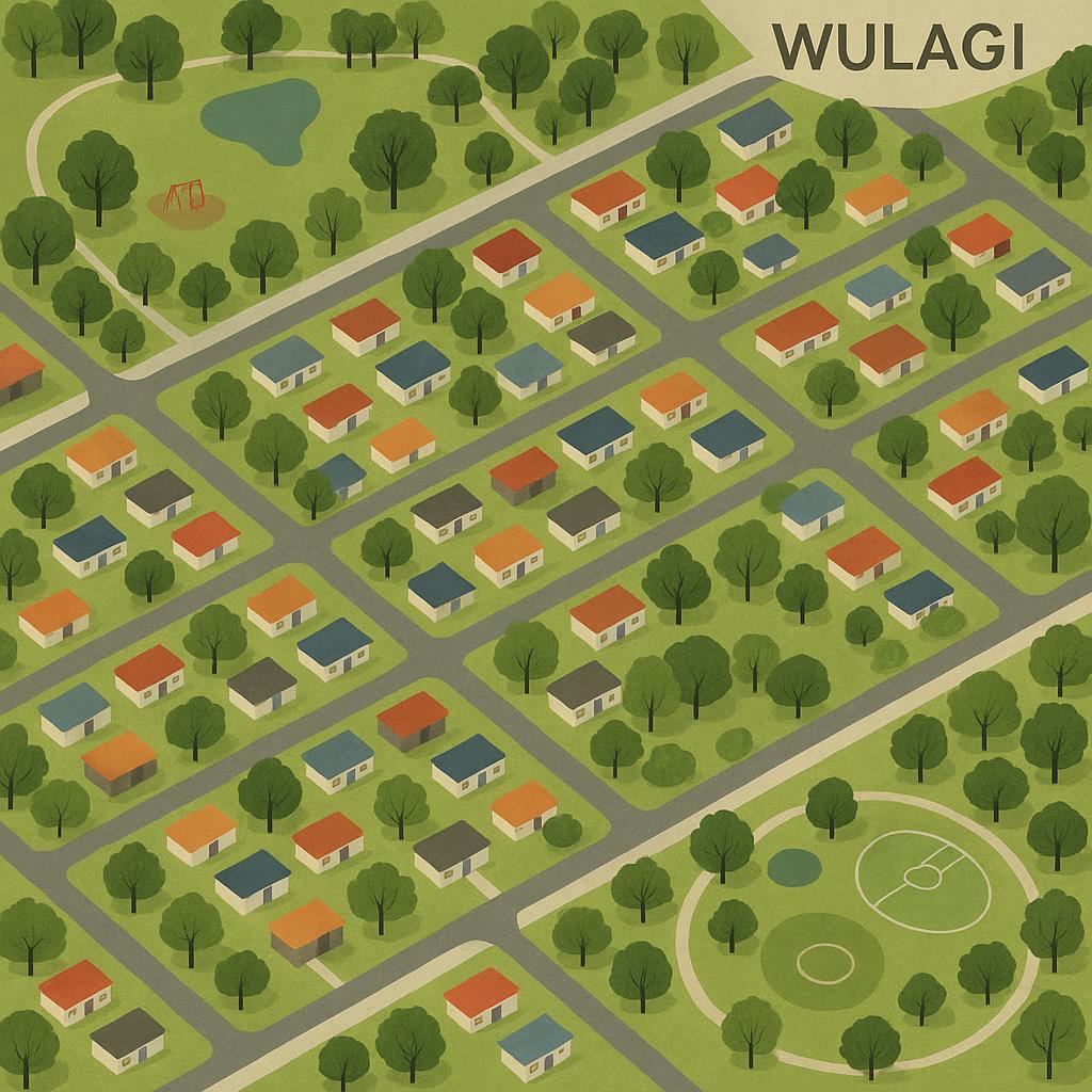 Aerial view of Wulagi suburb in Northern Territory