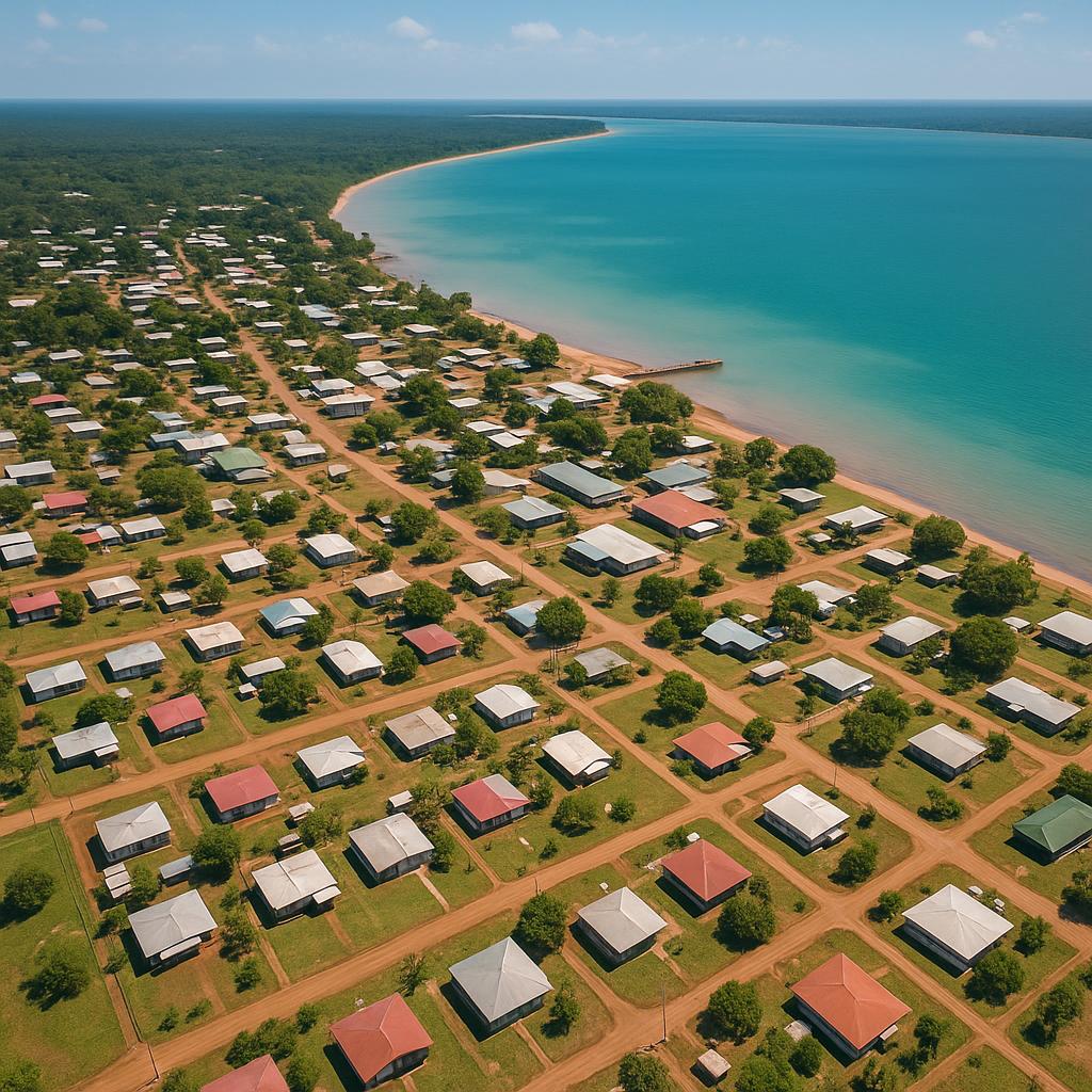 Aerial view showcasing the beauty of Wurrumiyanga