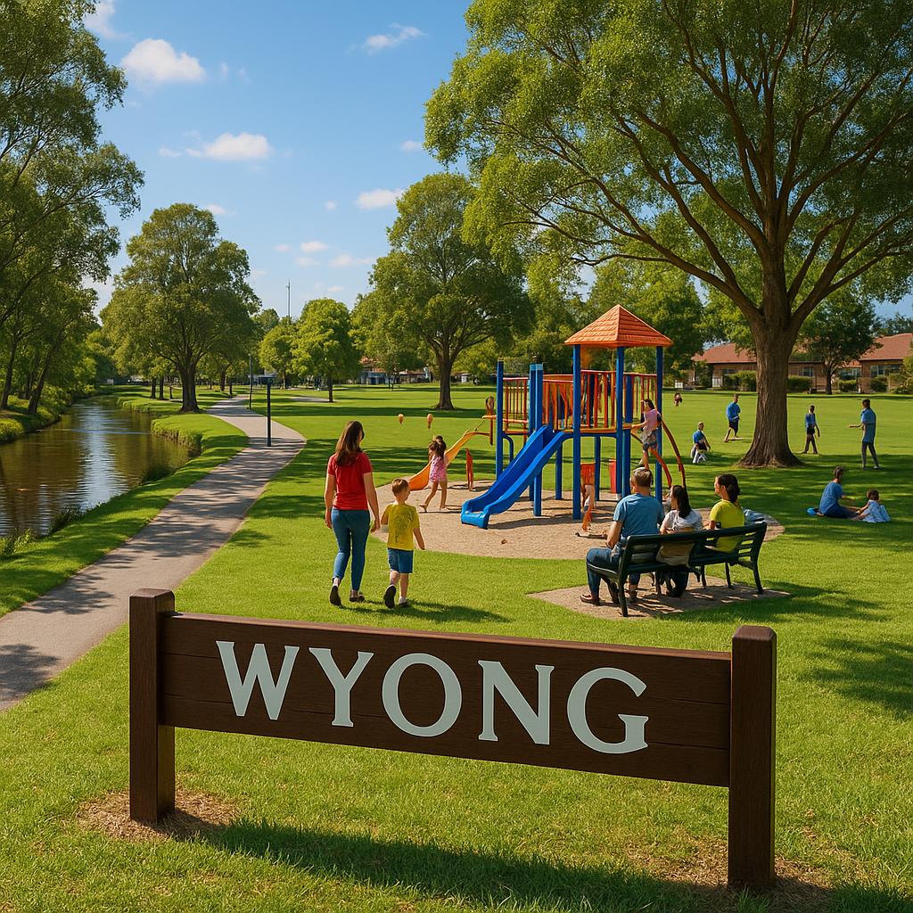 Scenic view of Wyong with vibrant parks and community activities