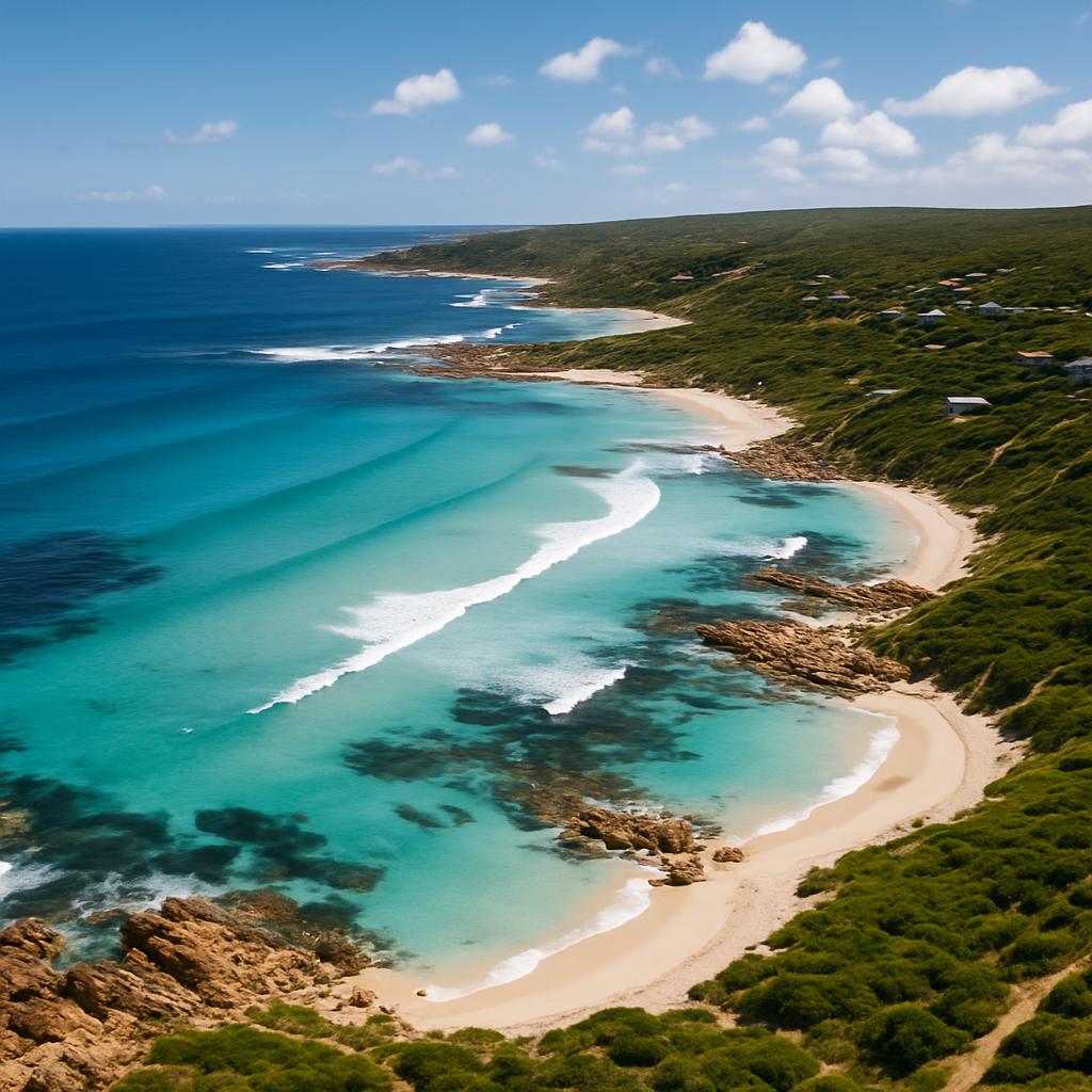 Aerial view of Yallingup's stunning coastline