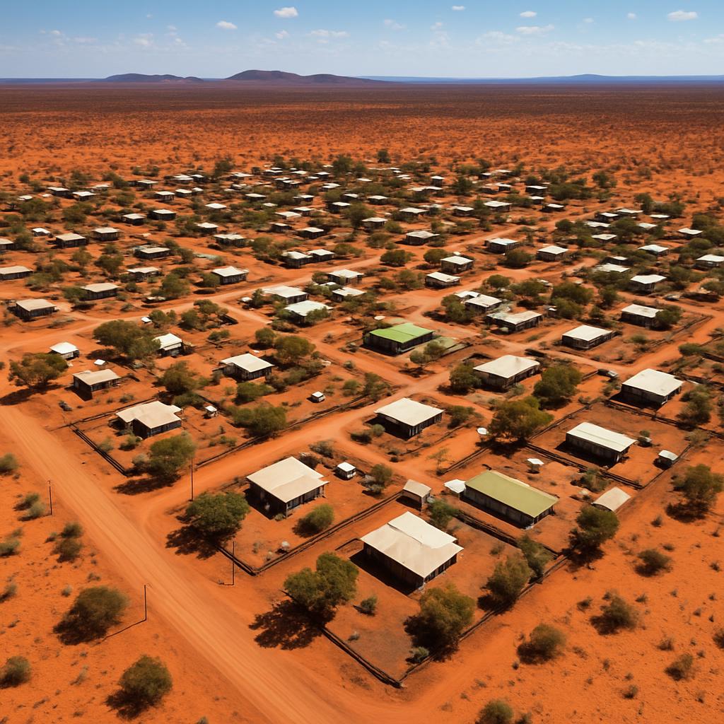 Aerial view of Yuendumu, Northern Territory