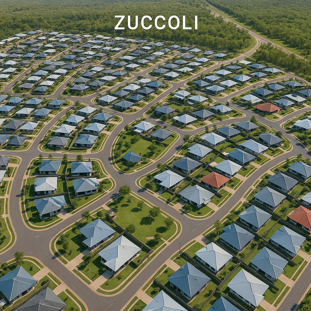 Aerial view of Zuccoli, Northern Territory, Australia