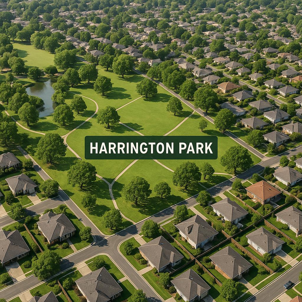 Aerial view of Harrington Park, New South Wales