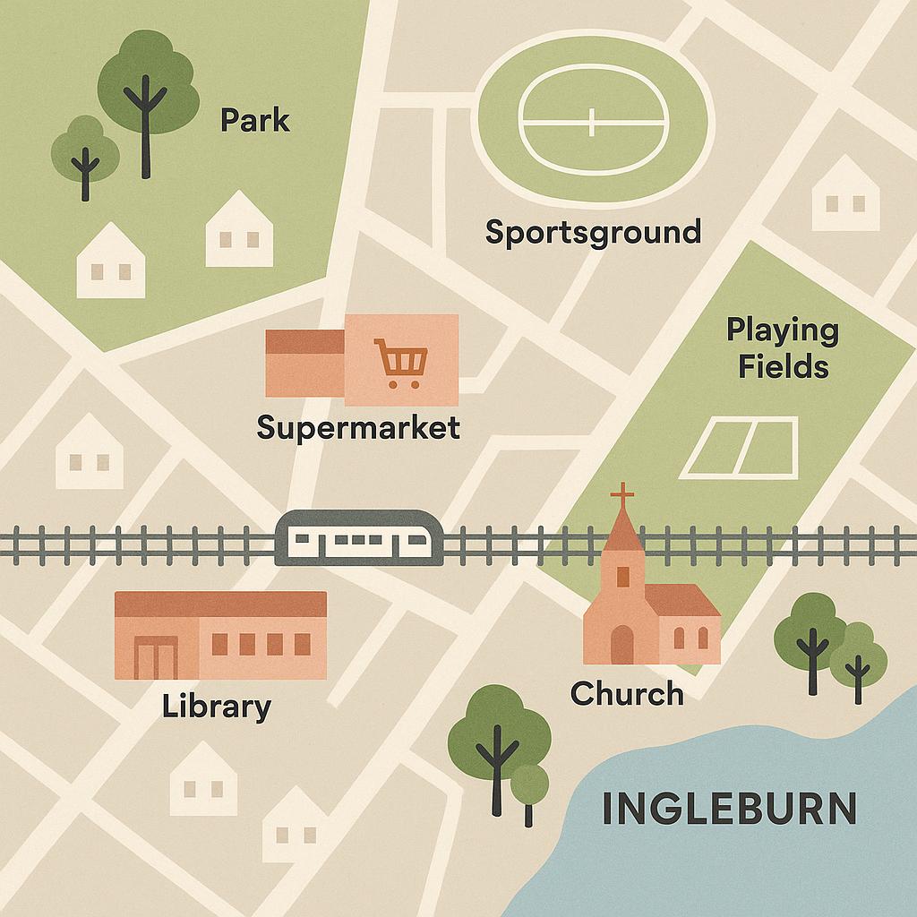 Community amenities and parks in Ingleburn