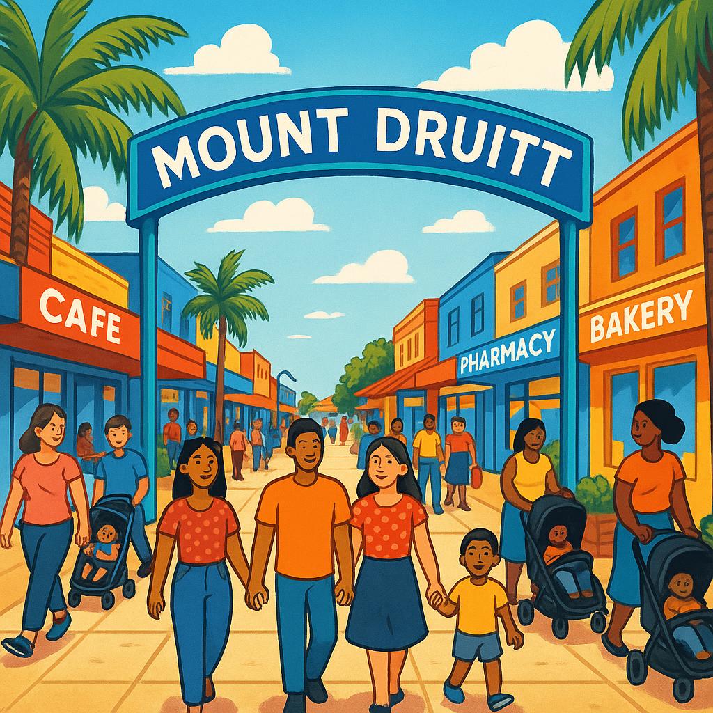 Street view of Mount Druitt, vibrant community scene