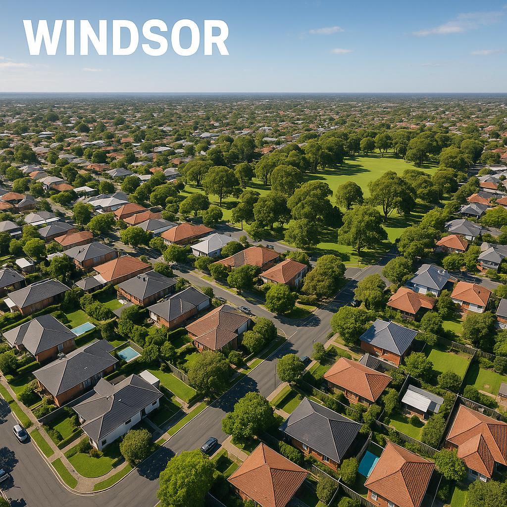 Aerial view of Windsor, New South Wales
