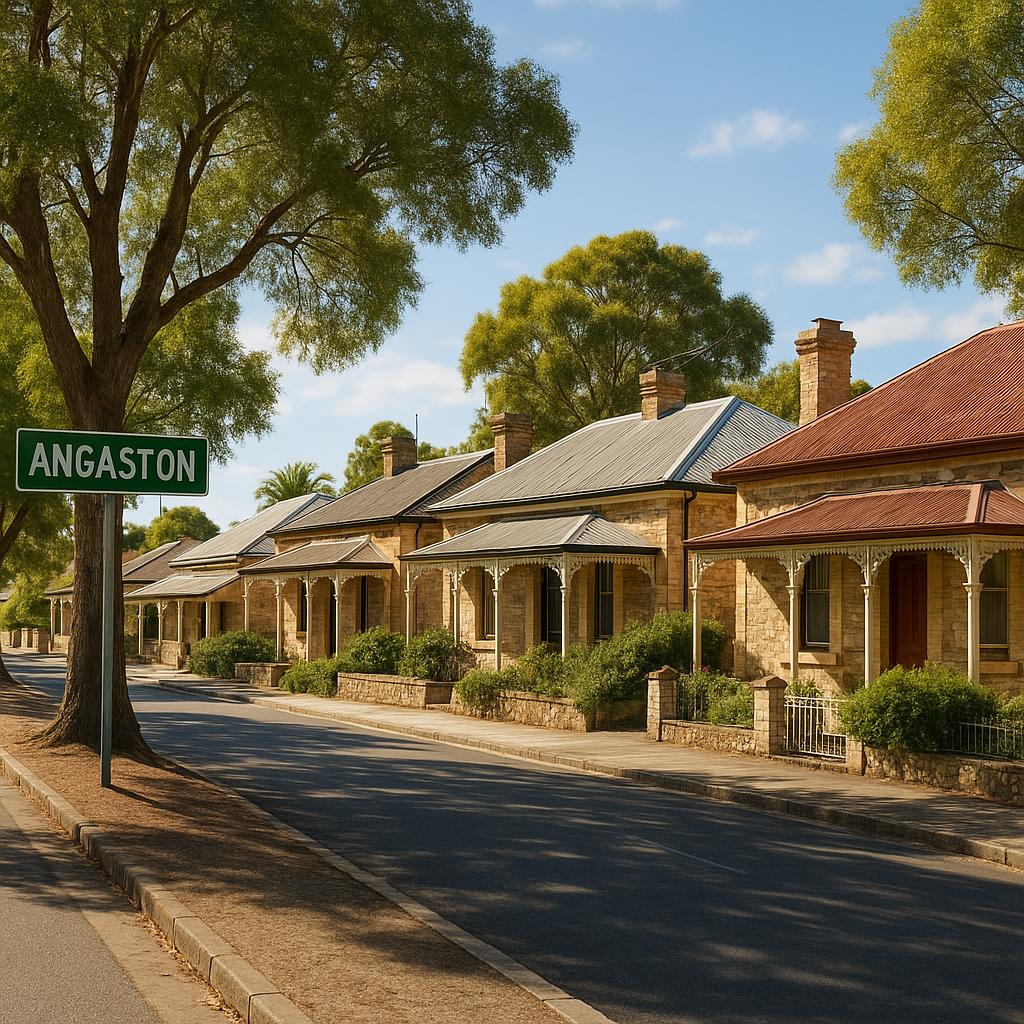 Angaston SA township streetscape with heritage homes and Barossa Valley character