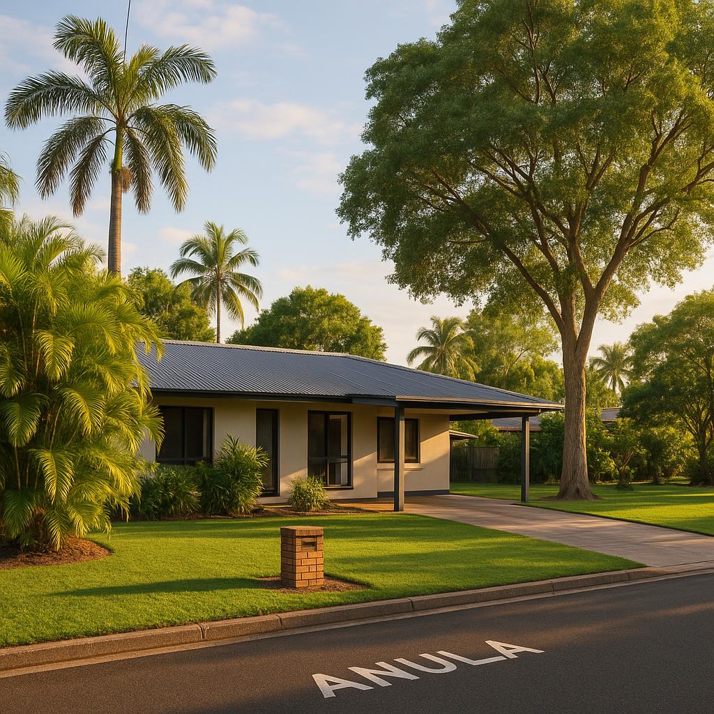 Established suburban home streetscape in Anula Darwin