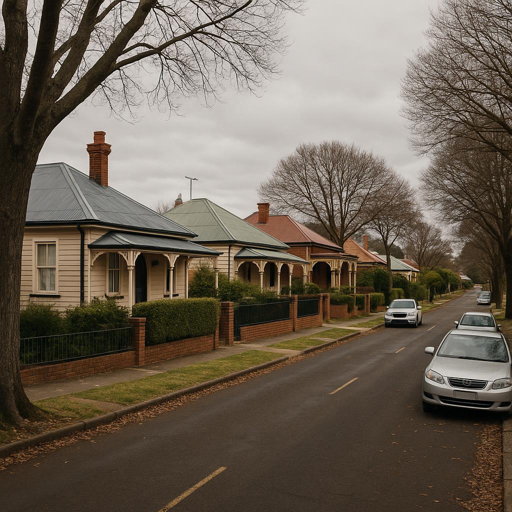 Armidale NSW heritage streetscape with regional housing character