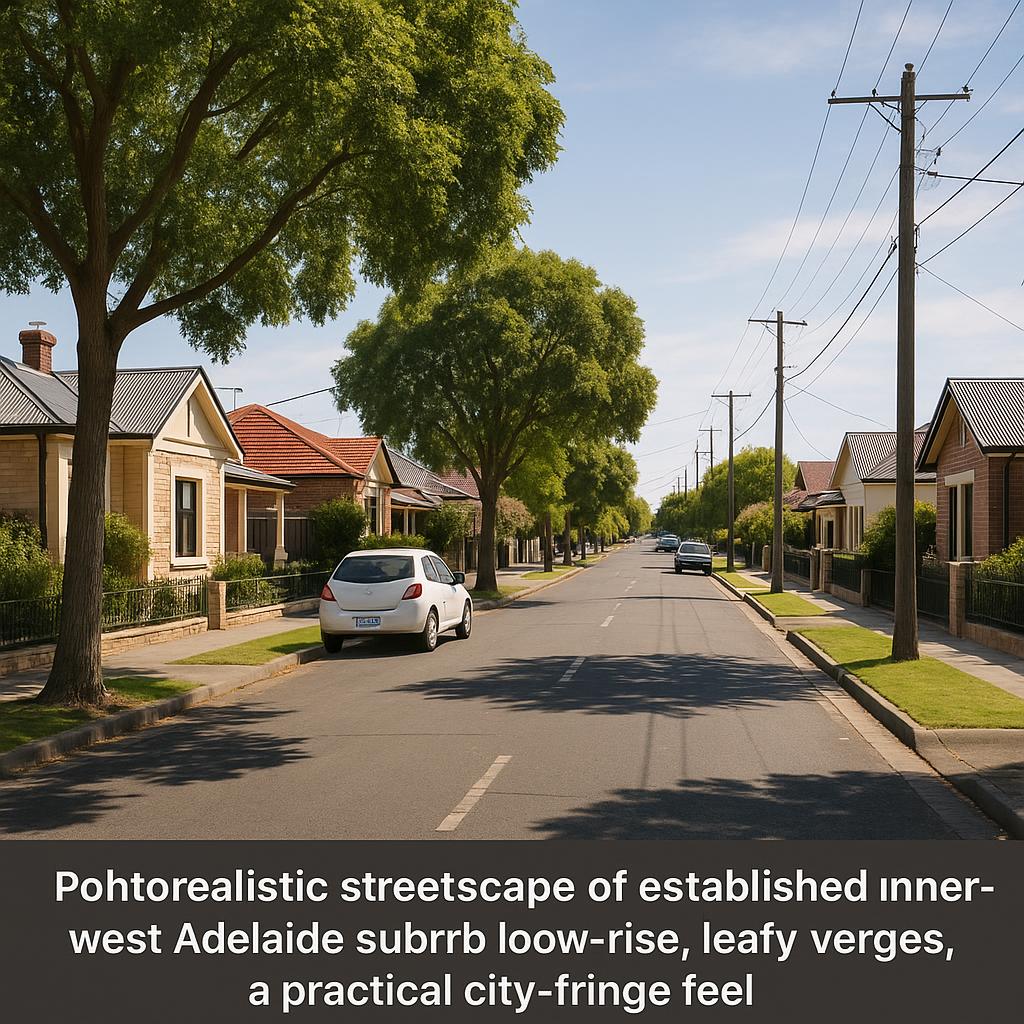 Established inner-west Adelaide streetscape with practical city-fringe housing