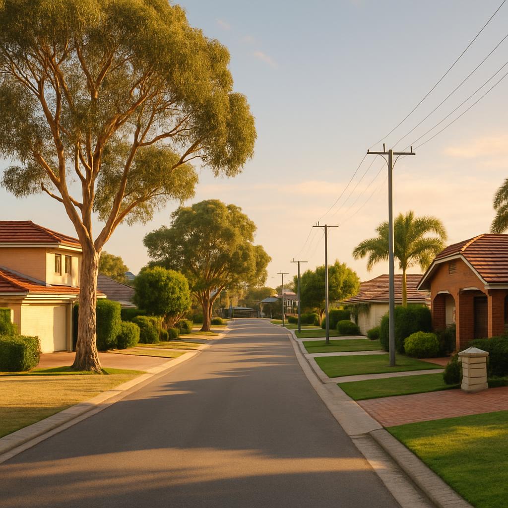 Established Perth suburban street with detached homes and mature trees