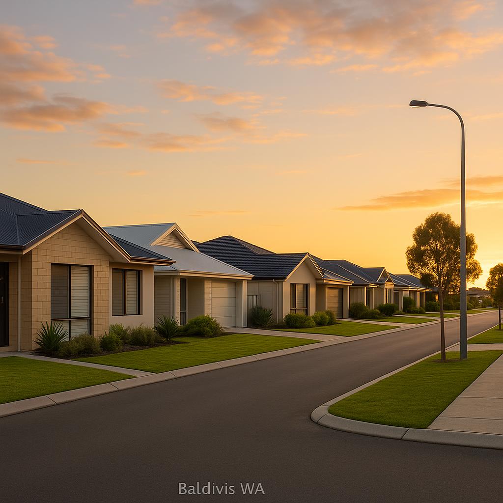 Baldivis WA modern family homes on a suburban street