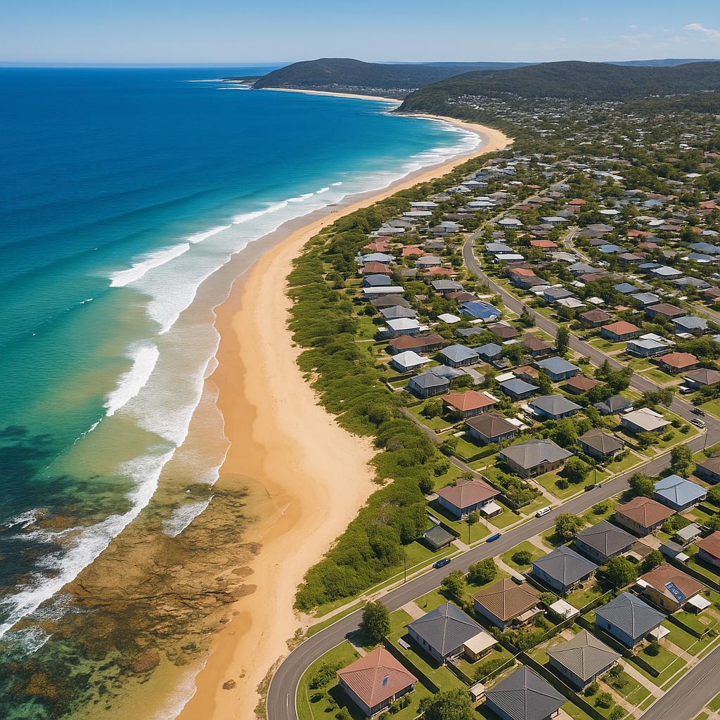 Aerial view of Bateau Bay