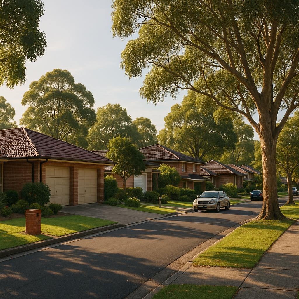 Leafy Baulkham Hills suburban street with established family homes