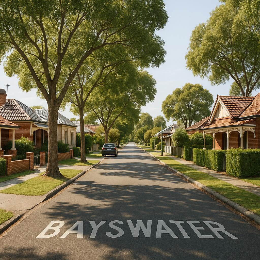 Bayswater WA streetscape with character homes and leafy established streets